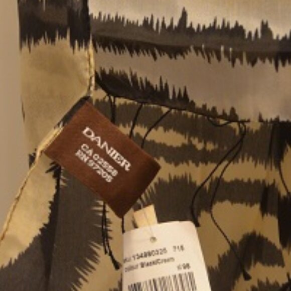 DANIER 100% Silk Sheer Scarf  - 2 available - Picture 4 of 7